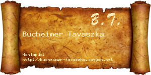 Bucheimer Tavaszka névjegykártya